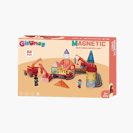 MAGNETIC TILES WITH CRANES 88PCS